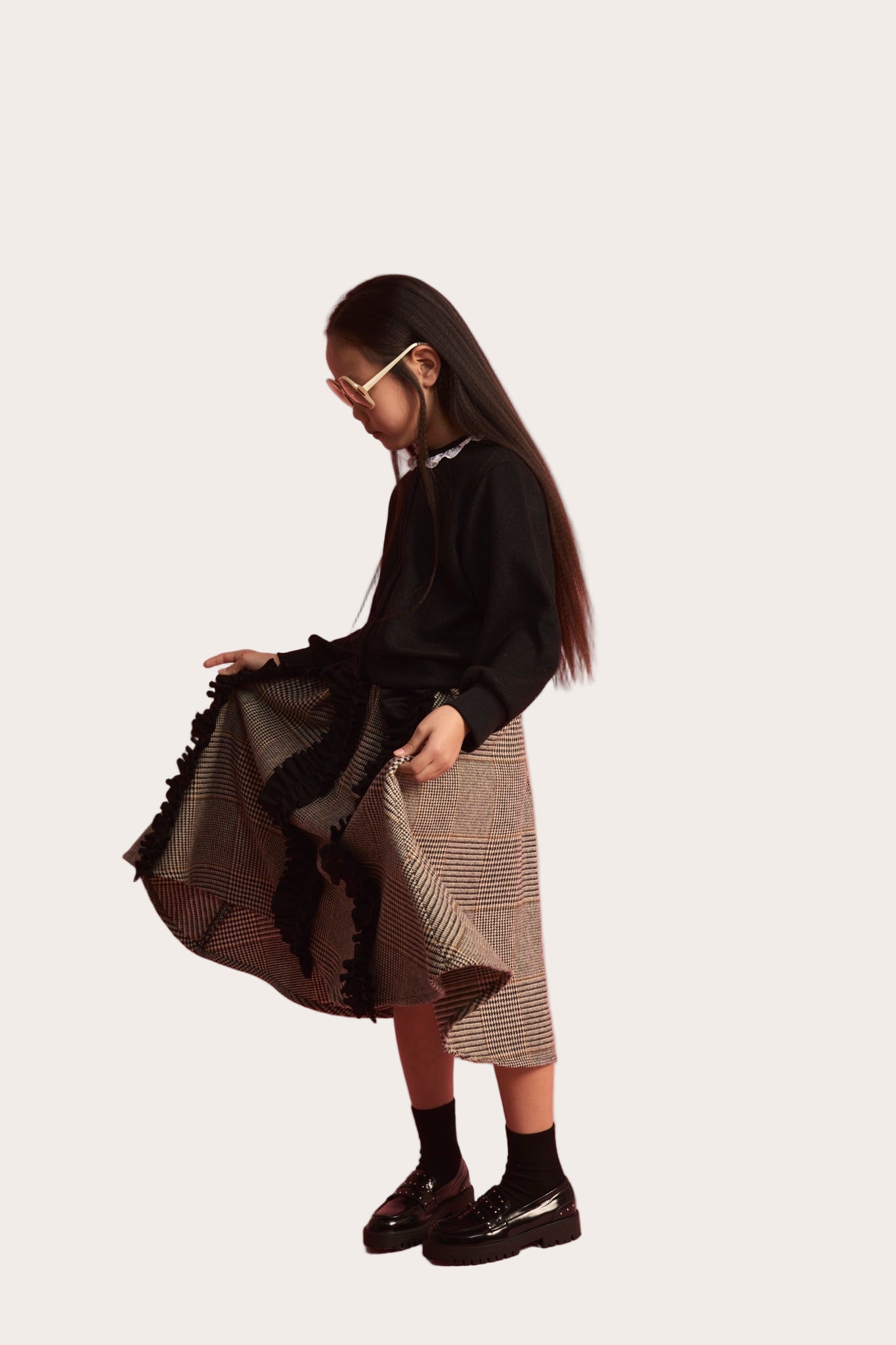 K071 Little Creative Factory valley ruffle circle skirt