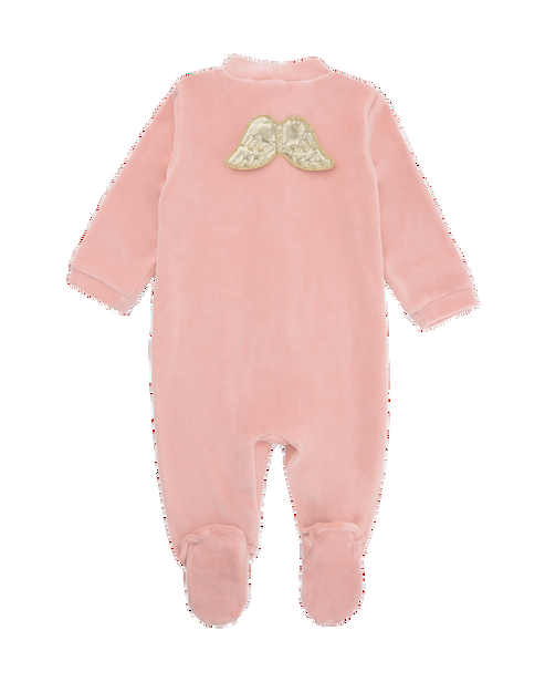 NB4700G MARIE-CHANTAL VELOUR GOLD ANGEL WING SLEEPSUIT