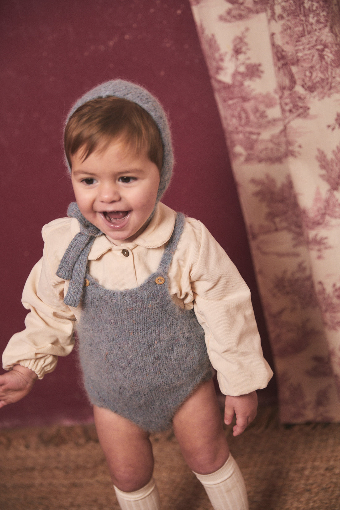 Birinit Light Blue Knit Romper Baby