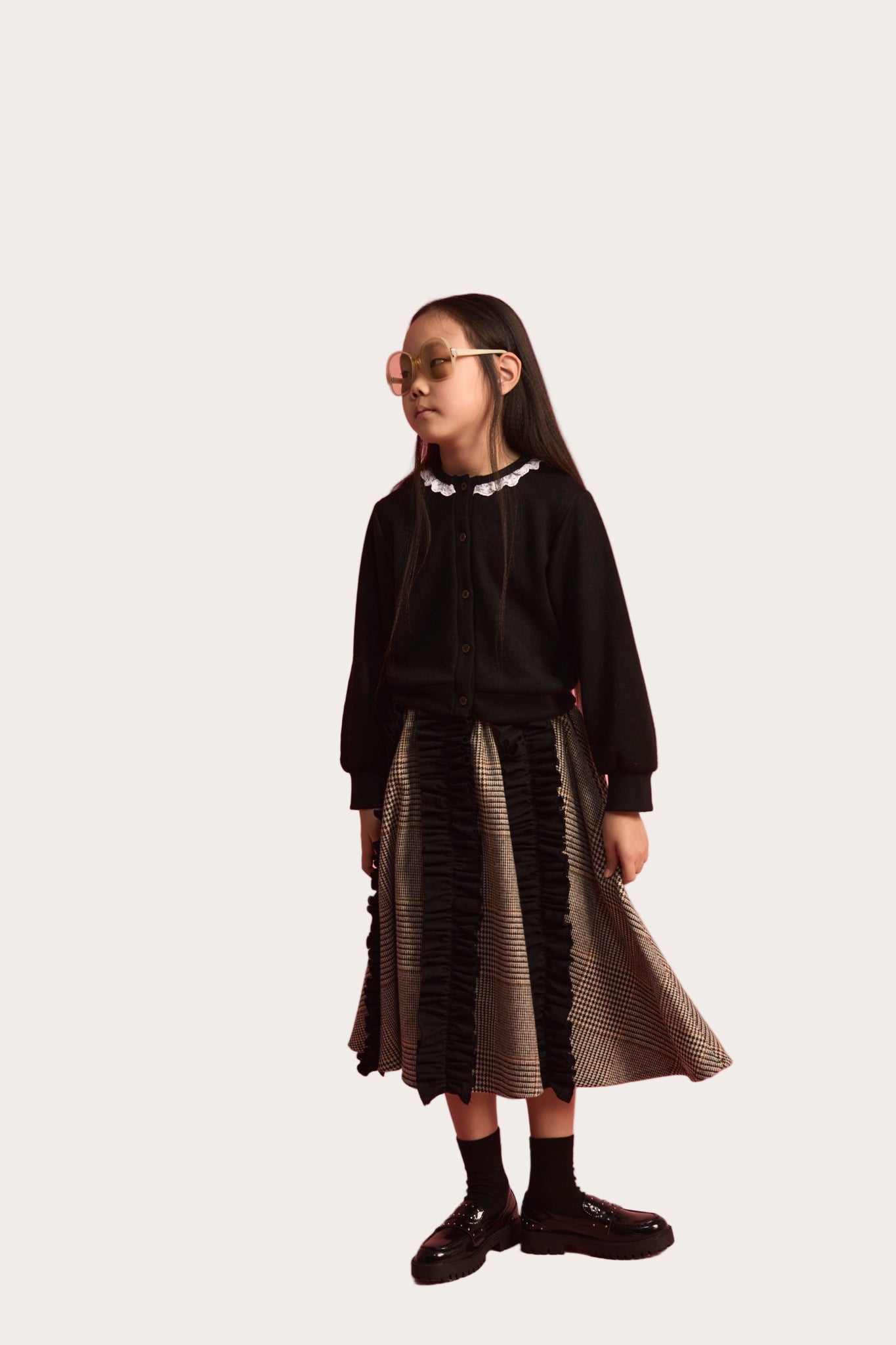 K071 Little Creative Factory valley ruffle circle skirt