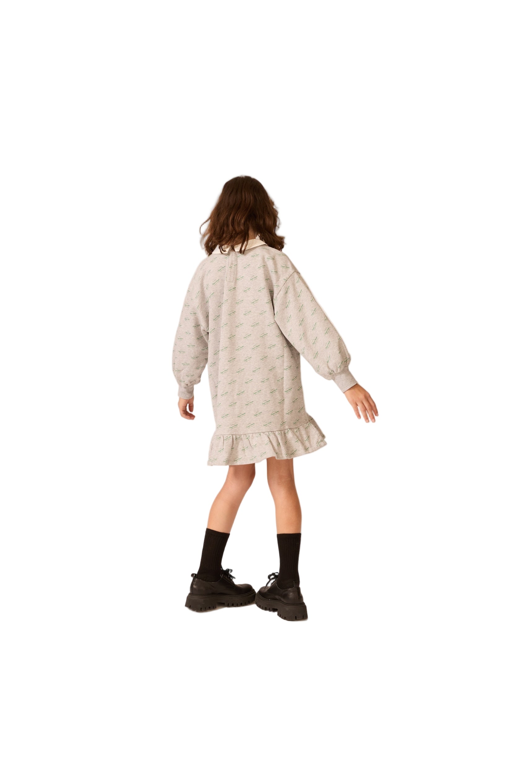 F25k4059 The Sunday Collective organic sweatshirt dress in Heather Grey