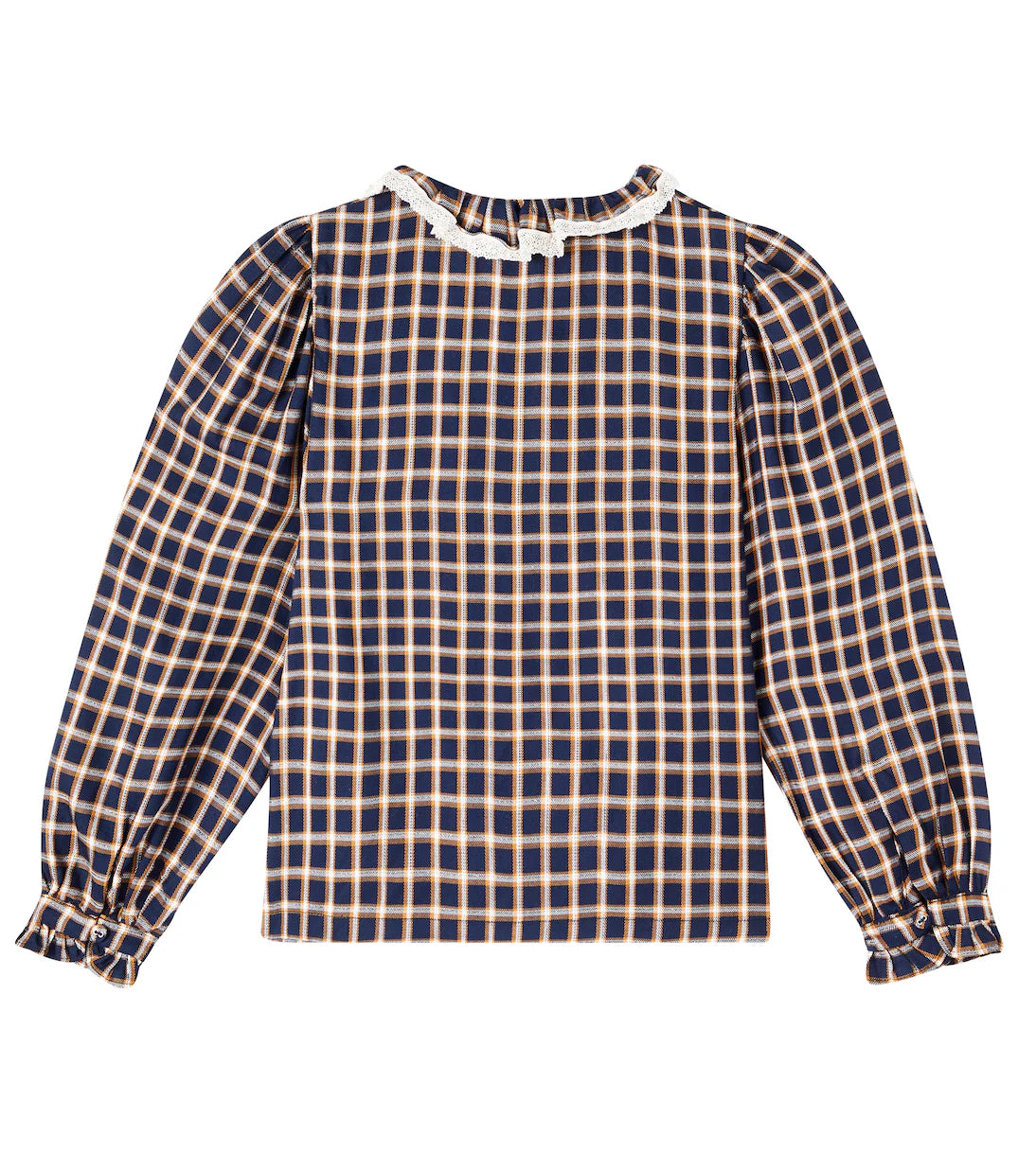 C'era una volta ginevra shirt blue check lurex