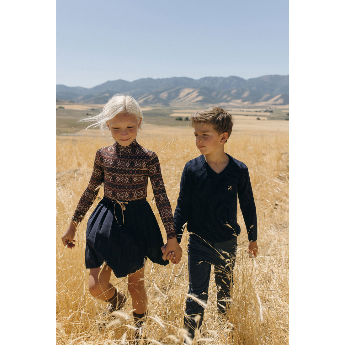 LBL213 Ladida Navy knit V neck Sweater