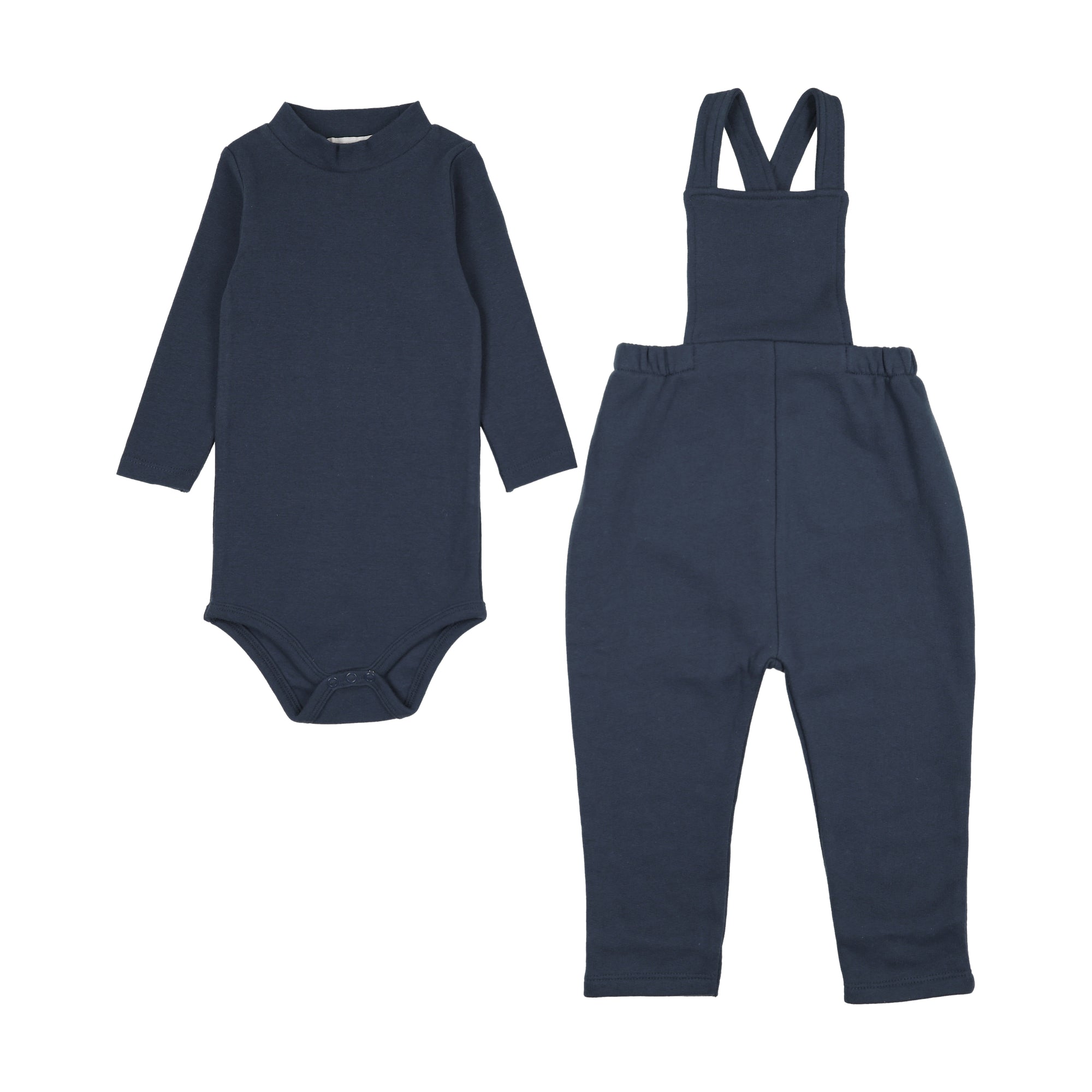 Kin Kin Back Pocket Overall With Mockneck Onesie
