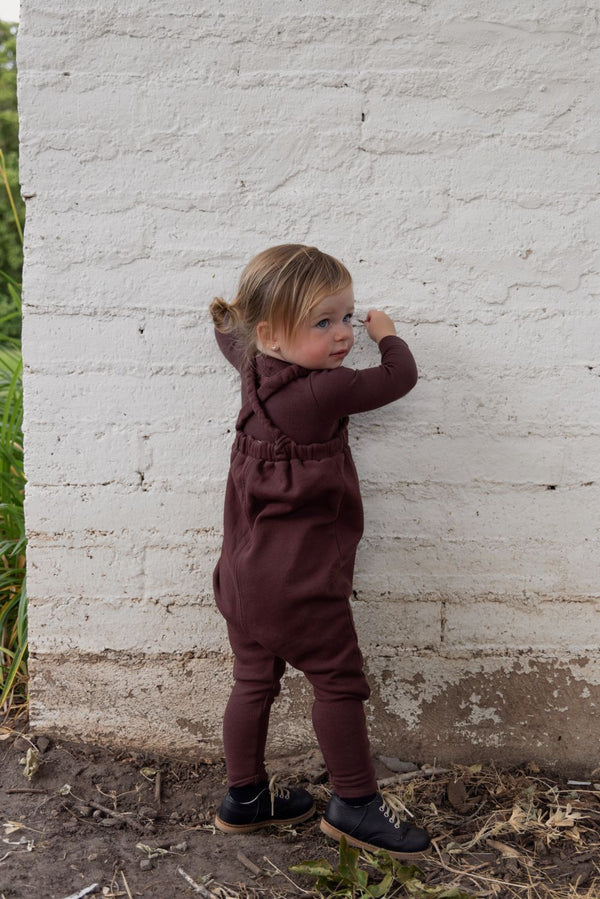 Farren and Me French Terry Overall + Mockneck Onesie Set