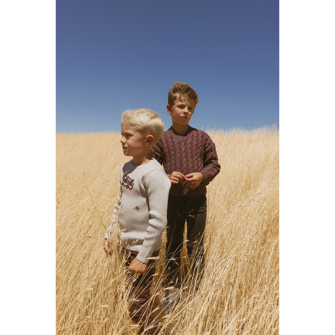 LBL216 Ladida Light gray heather blend knit sweater