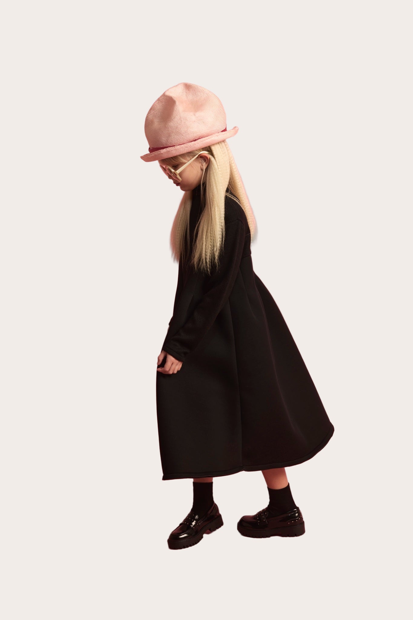 K018 Little Creative Factory neoprene turtleneck dress