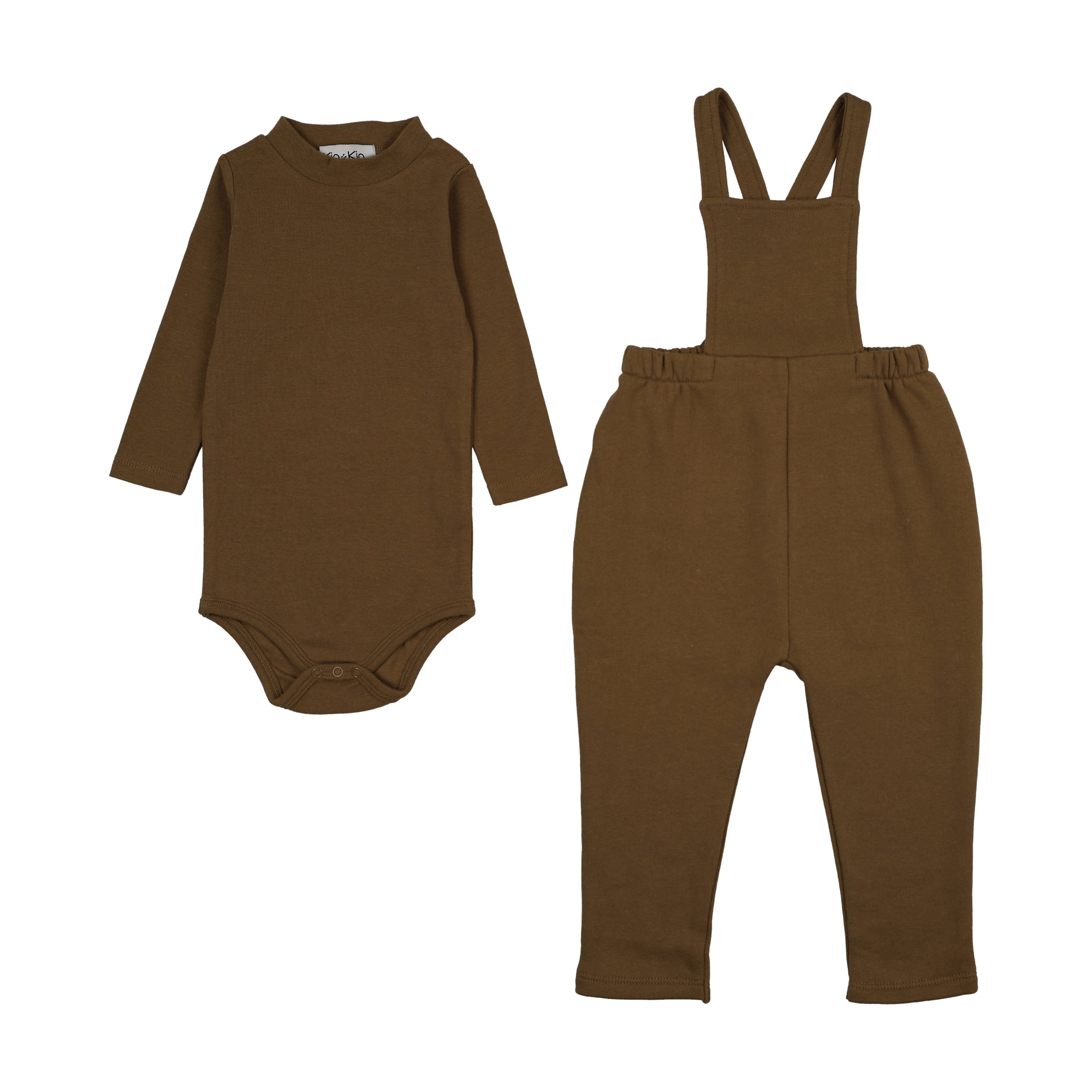 Kin Kin Back Pocket Overall With Mockneck Onesie
