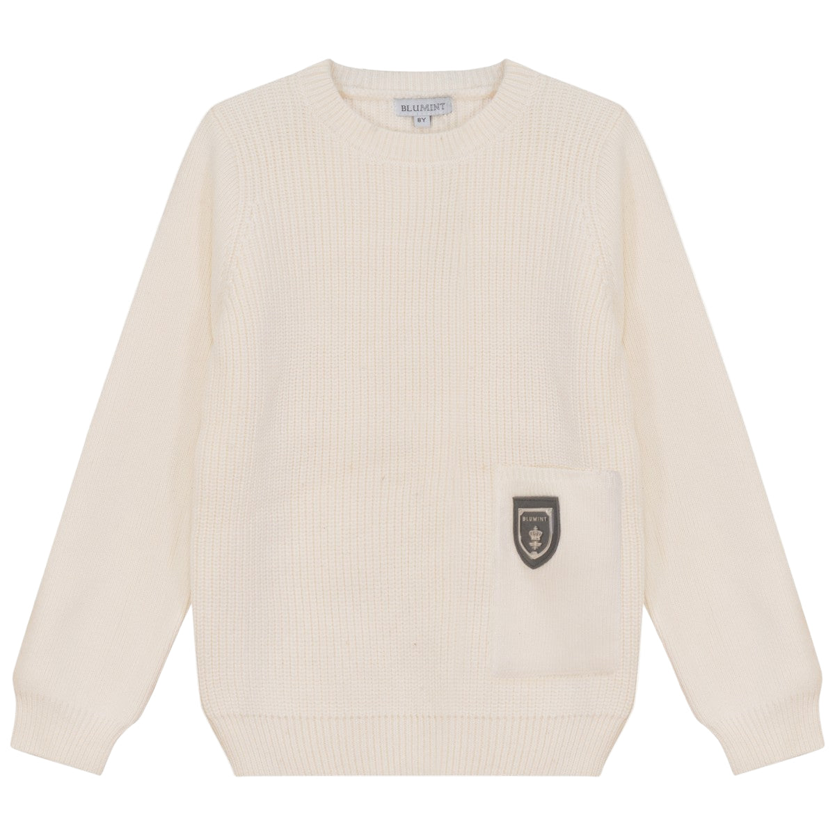 ARCH-CR BLUMINT CREST EMBELLISHED SWEATER CREAM