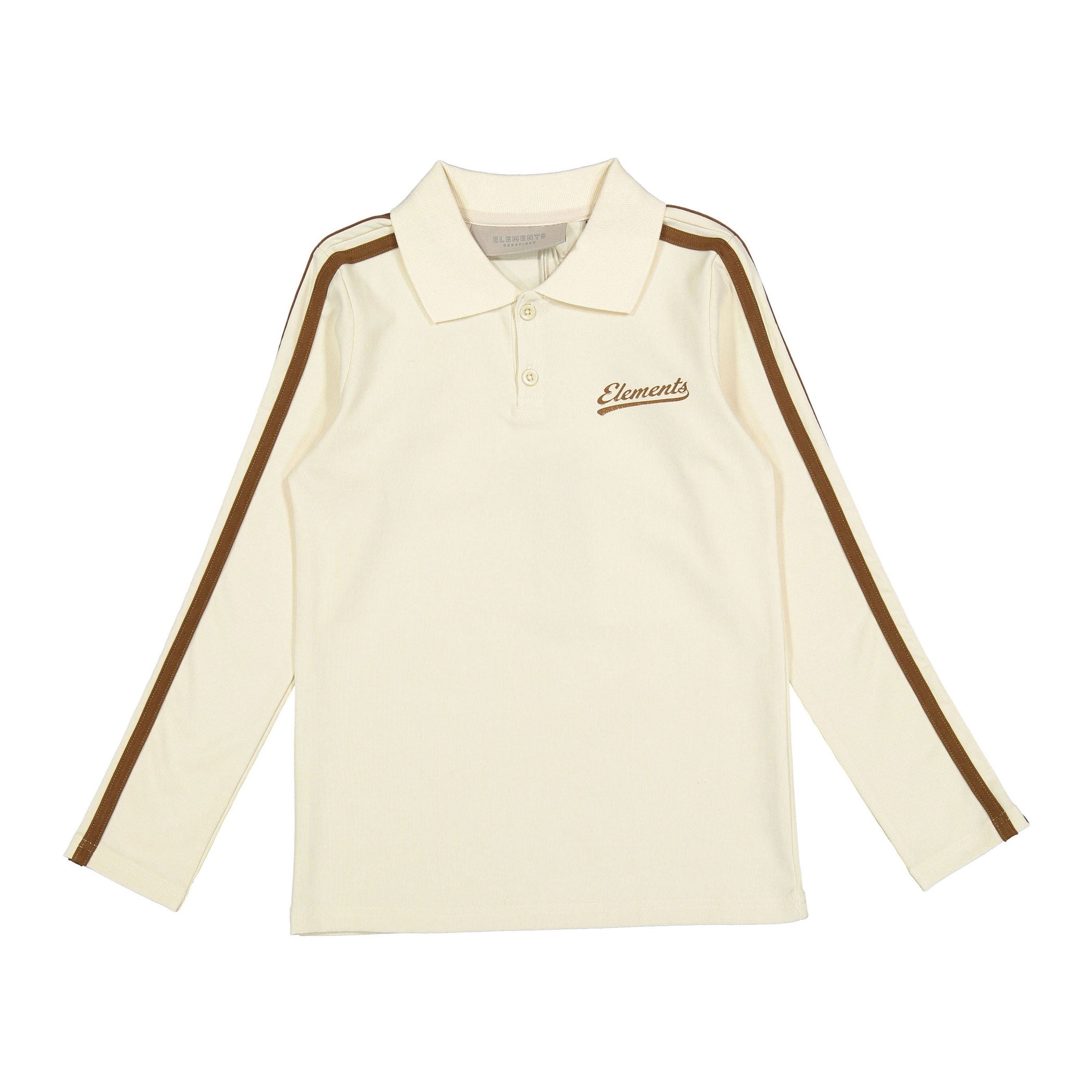 ELS2616 Cream/Taupe Stripe Sleeve Polo – Mcx