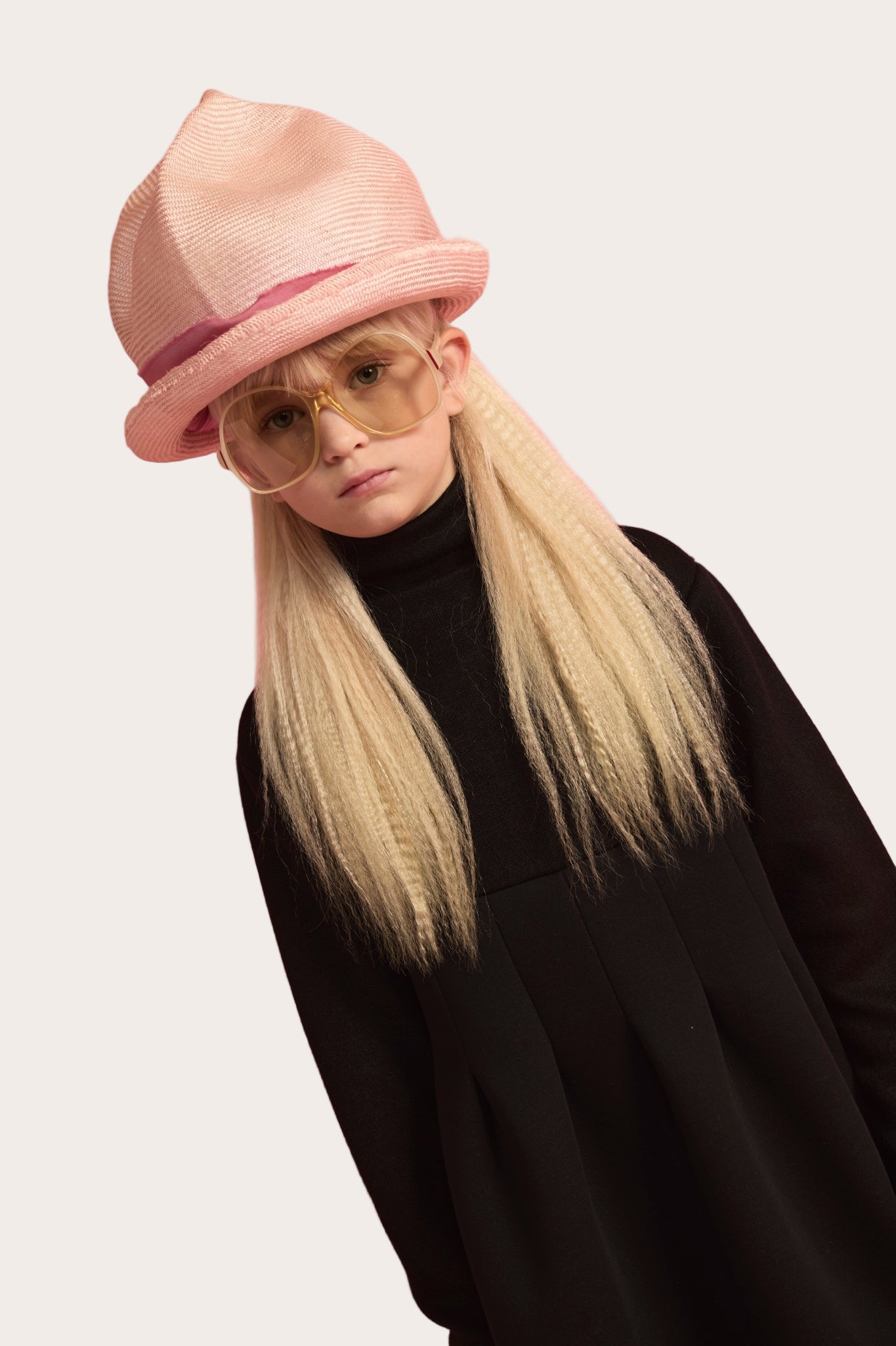 K018 Little Creative Factory neoprene turtleneck dress