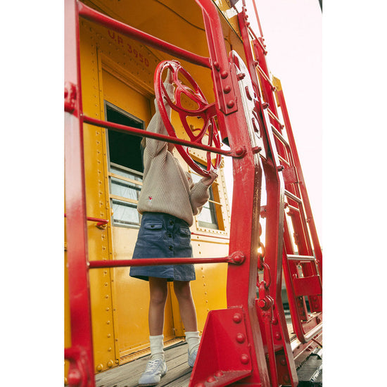 1984 Blue corduroy skirt