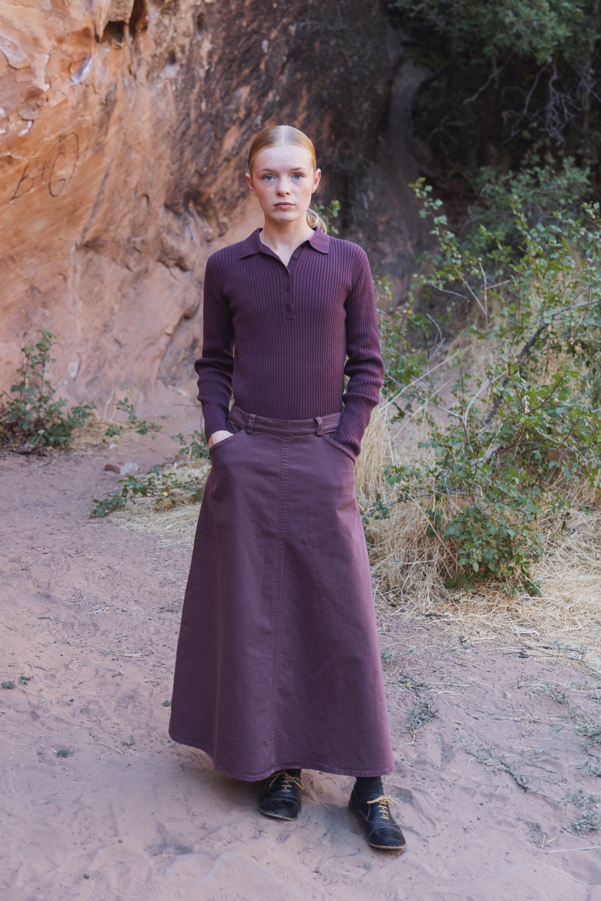 Kin Kin Denim Maxi Skirt