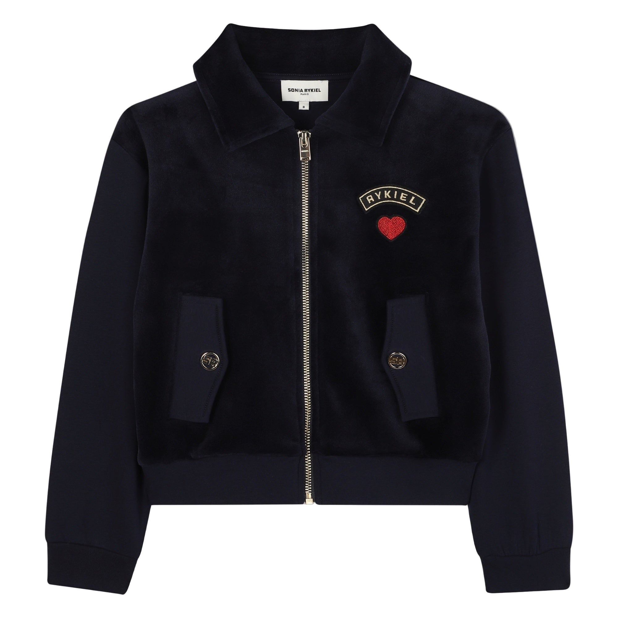 A00345 SONIA RYKIEL NAVY ZIP UP CARDIGAN