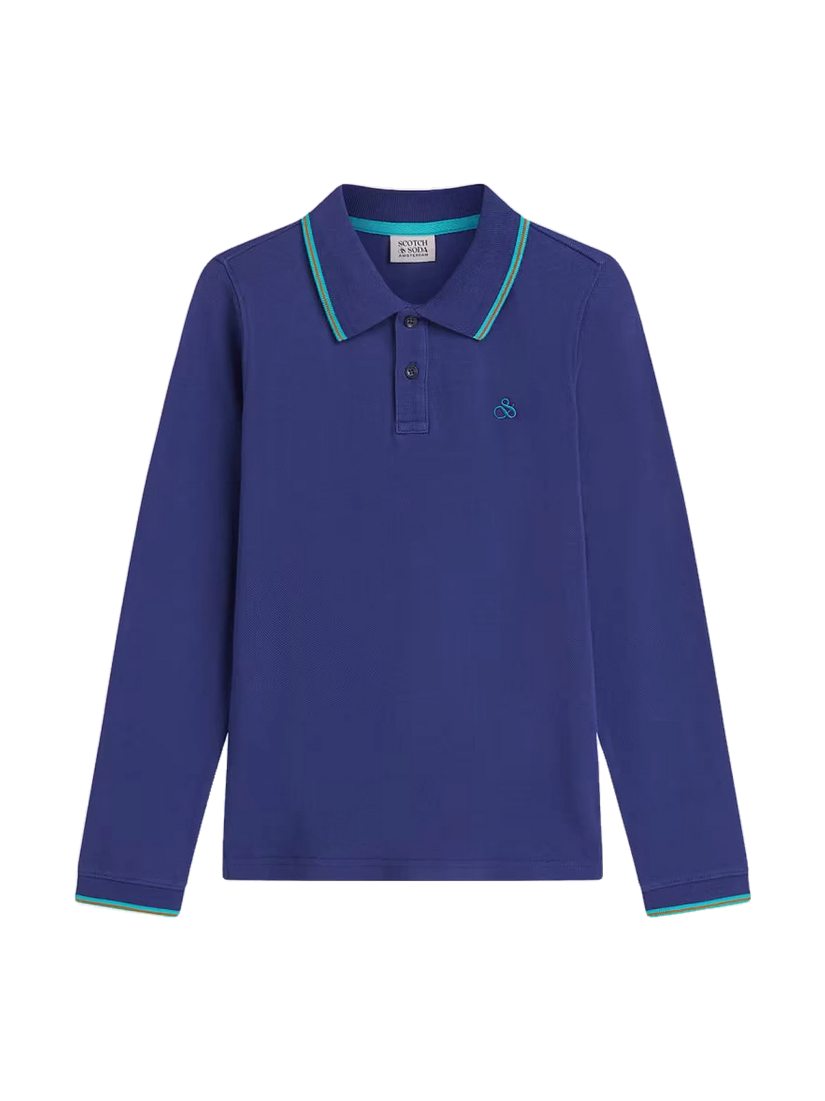 Scotch & Soda kids Long Sleeve Polo - Twilight Blue