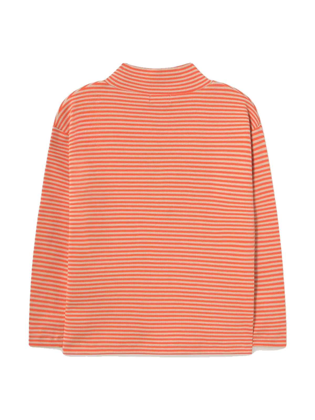Tinycottons kids Stripes Rib Mockneck - Summer Red, view 2