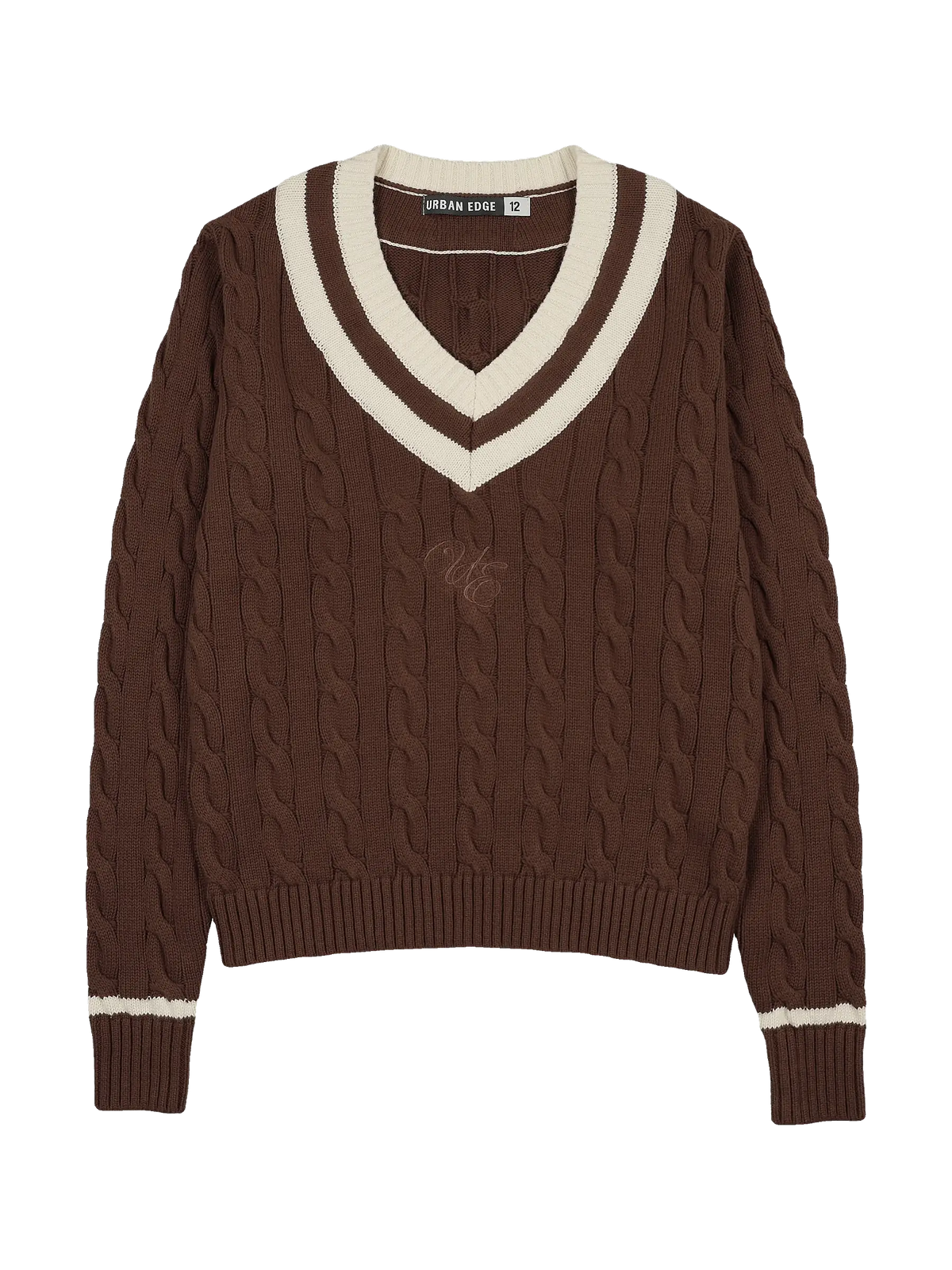 Urban Edge kids Cable Knit Sweater - Brown