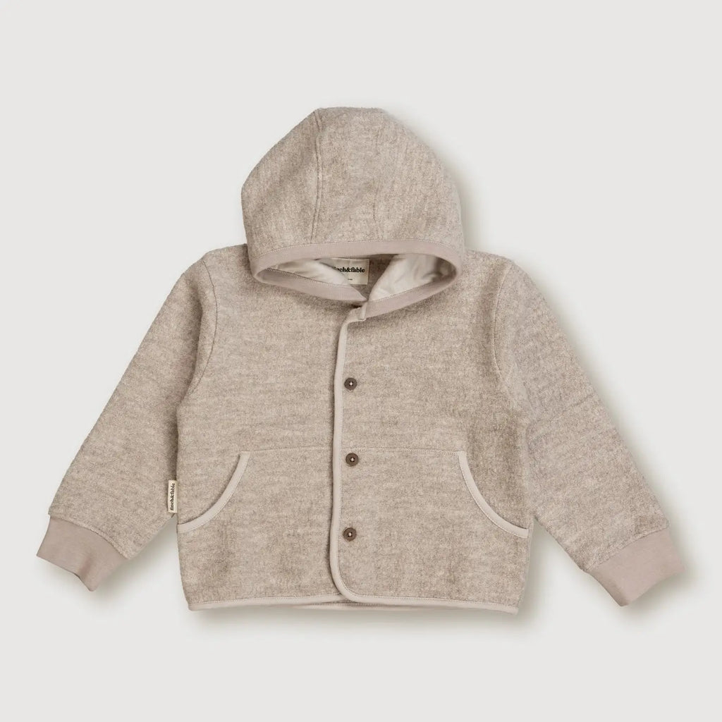 Wool Hooded Jacket - Sand