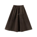 Washed Brown Corduroy Skirt