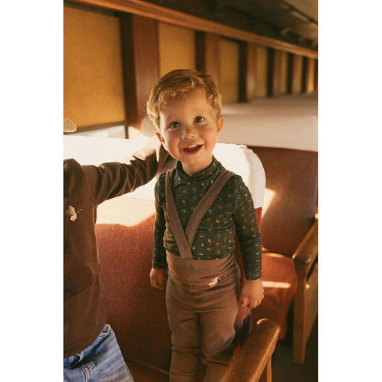 198411 1984 Green Printed Turtleneck Duck Print