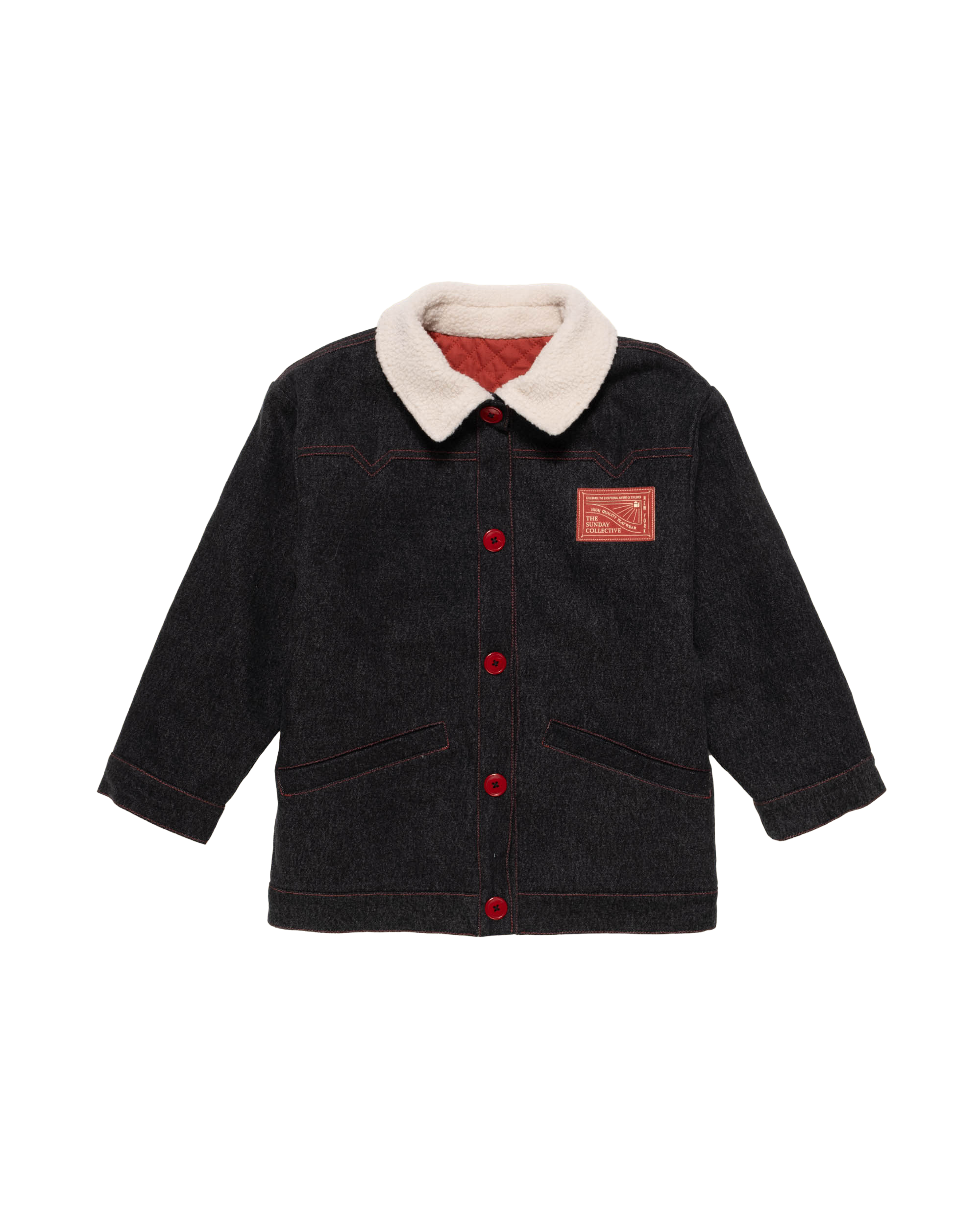 F25w5036 The Sunday Collective reversible denim jacket in washed black