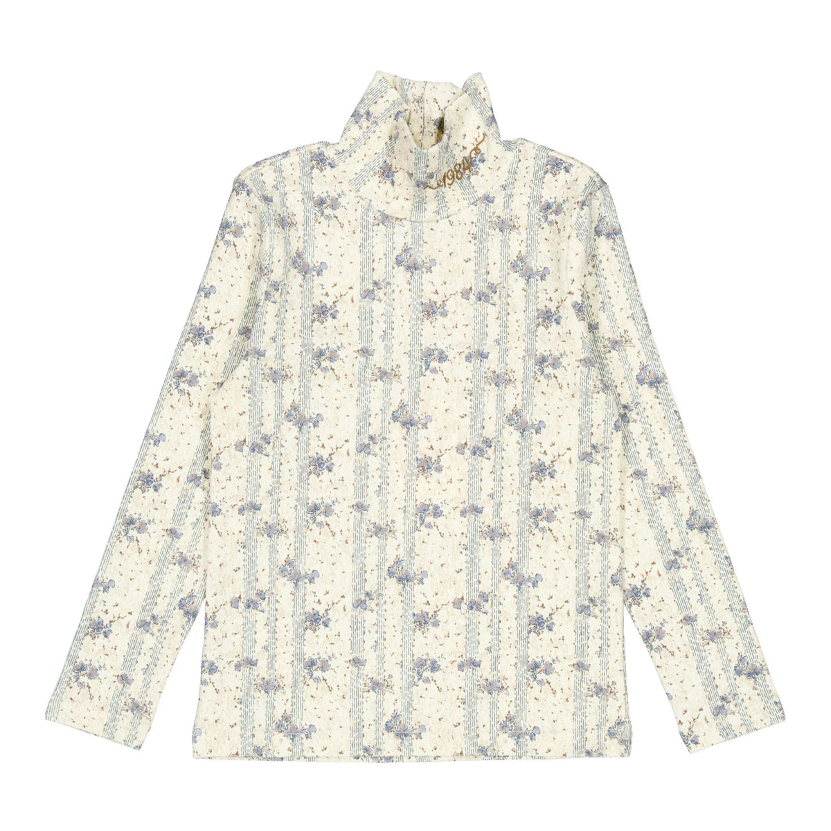 Dusty Floral Turtleneck - 1984