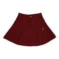 Burgundy Pleated Skirt