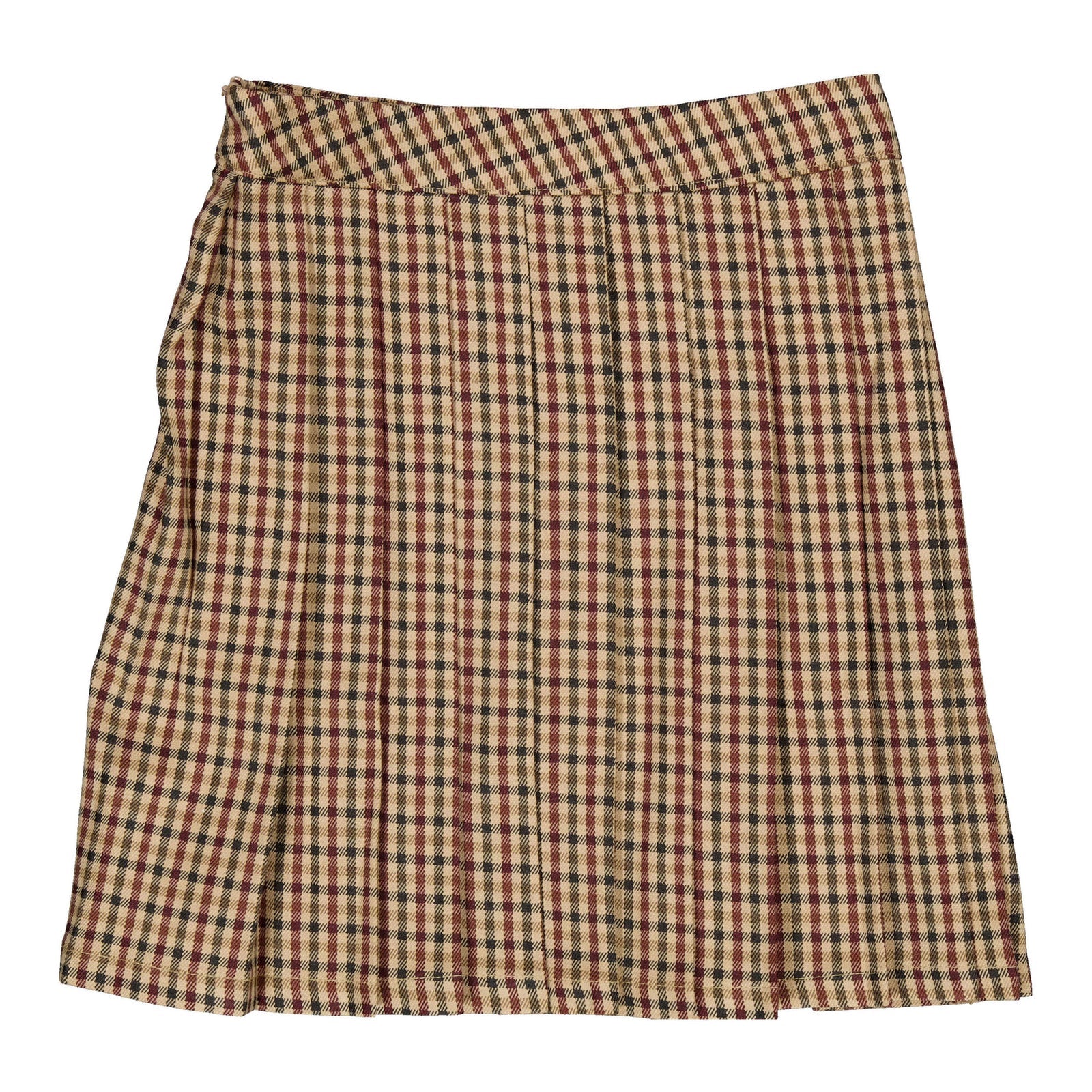 Equestrian Plaid Pleated Skirt - 1984
