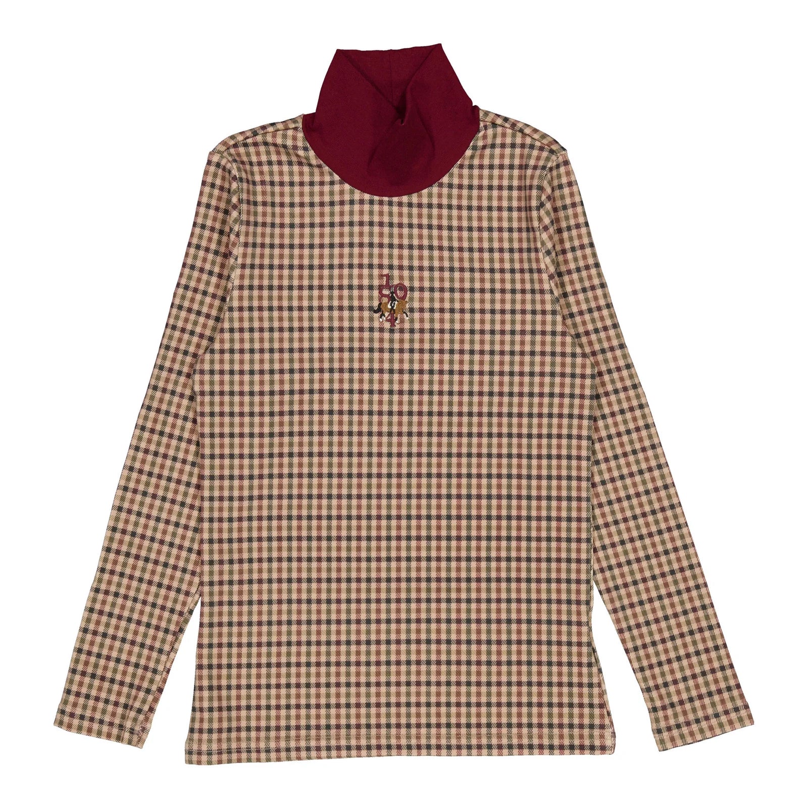 Equestrian Plaid Turtleneck - 1984