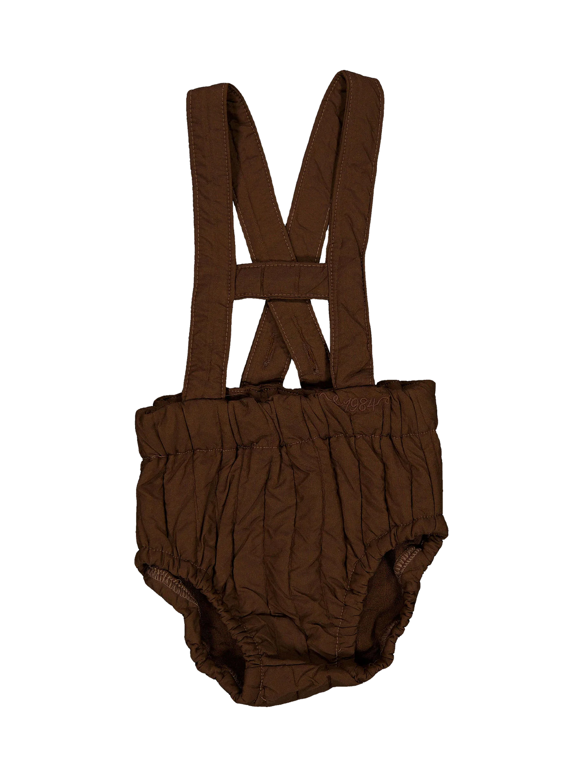 1984 kids Brown Quilted Overall Bloomer