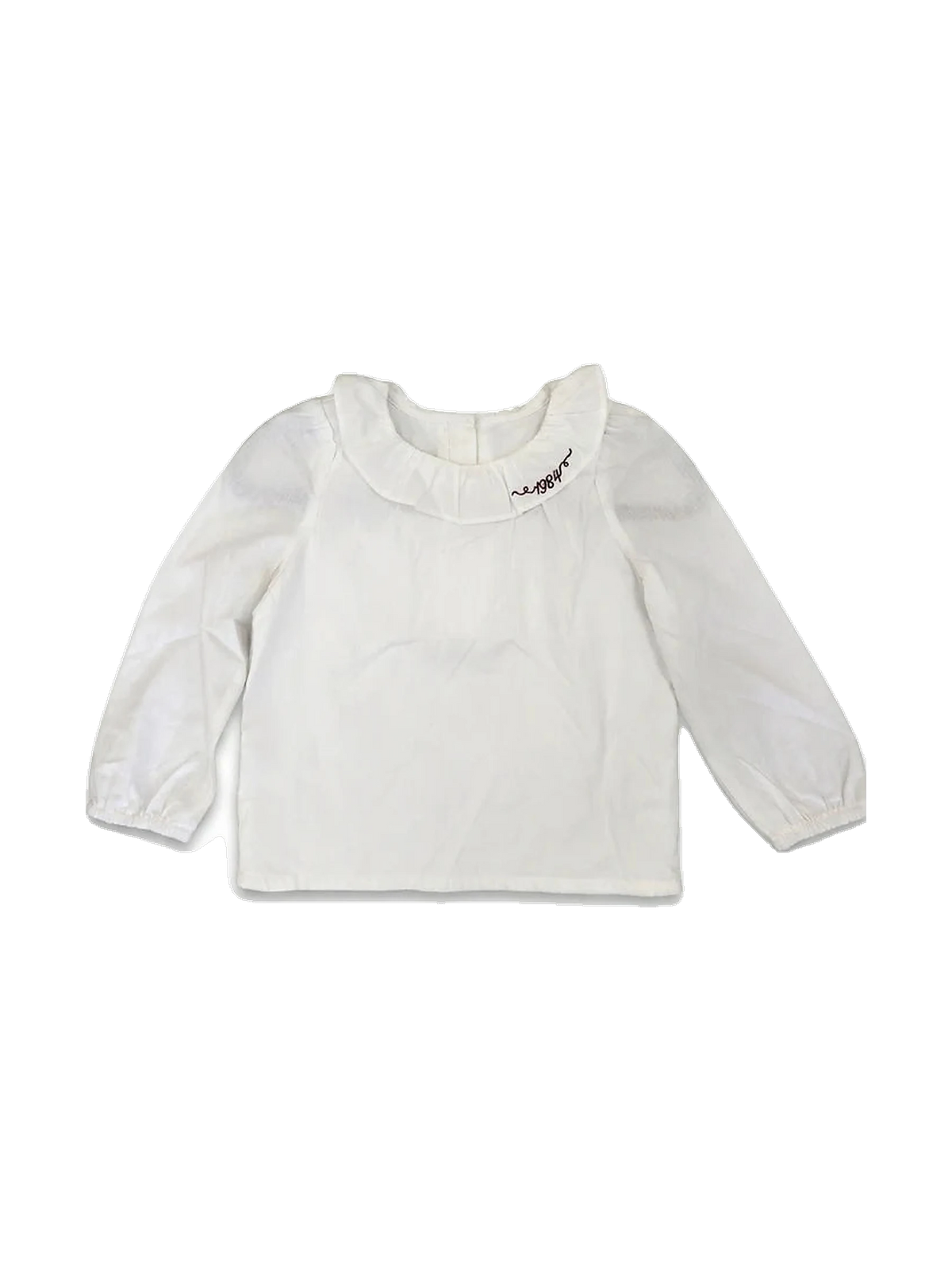 1984 kids Cream Ruffle Collar Blouse