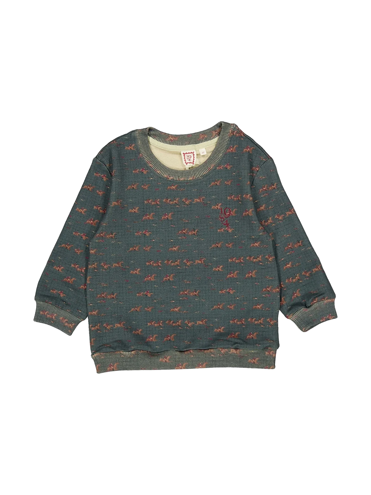 1984 kids Horse Plaid Sweatshirt