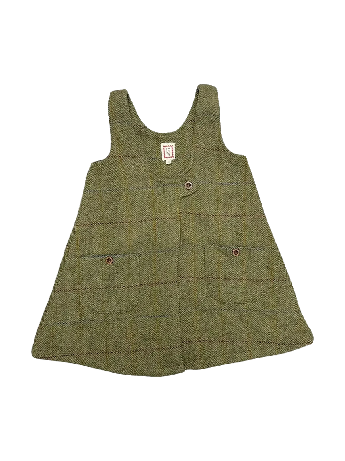 1984 kids Olive Plaid Wool Jumper