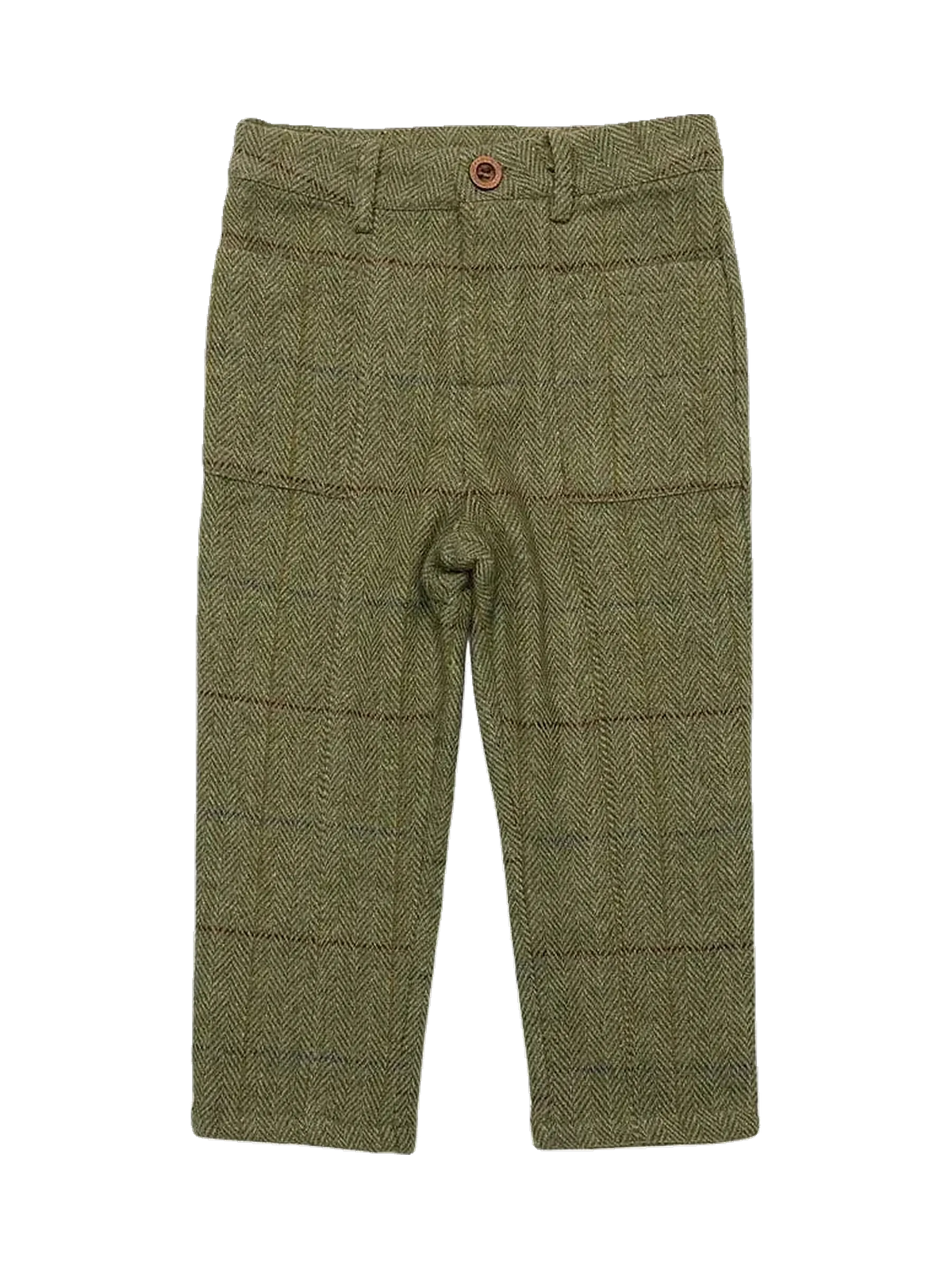 1984 kids Olive Plaid Wool Pants