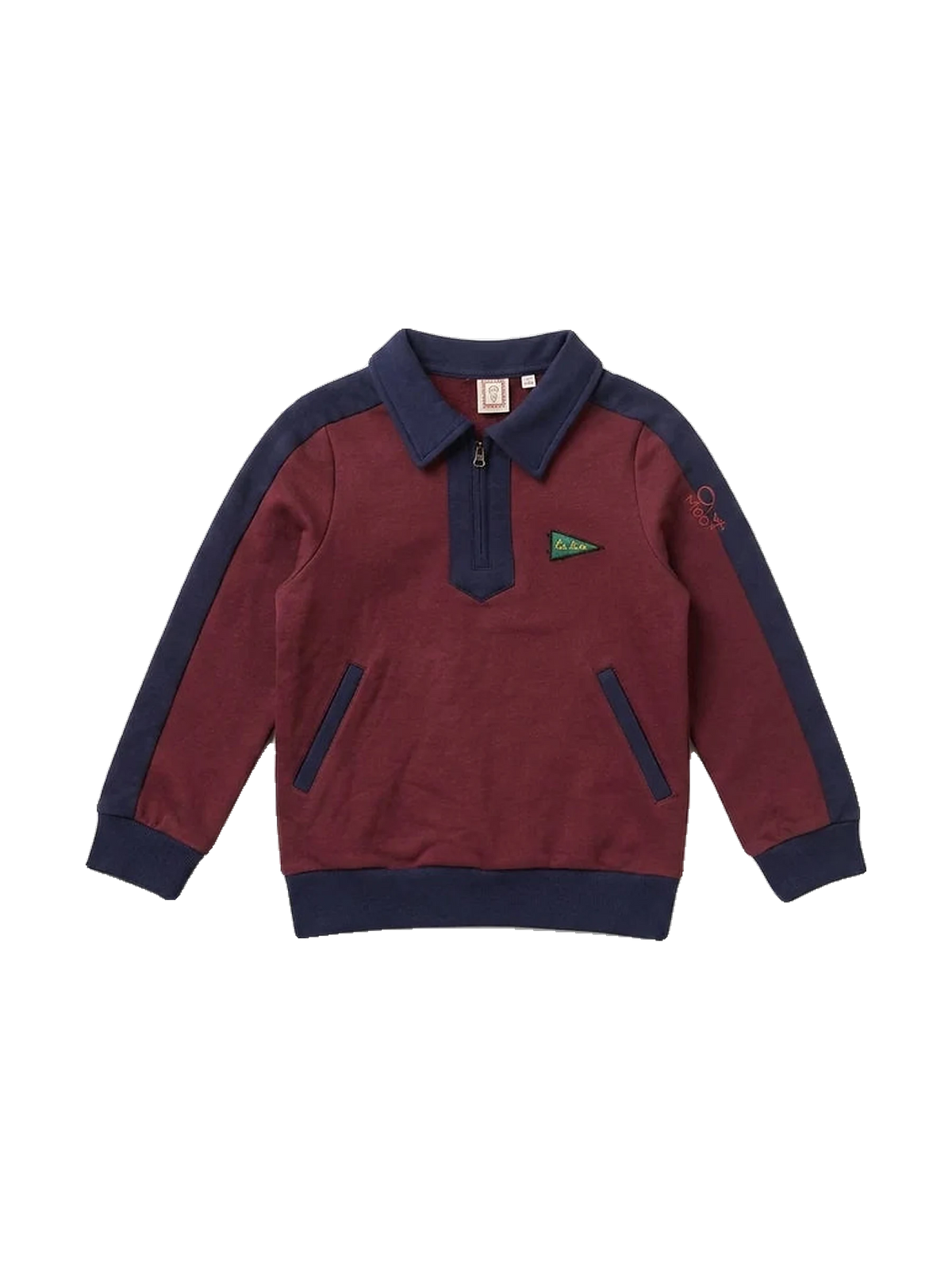 1984 kids Patchwork Half Zip Sweatshirt