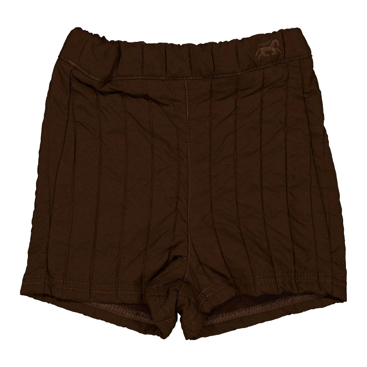 Brown Quilted Shorts