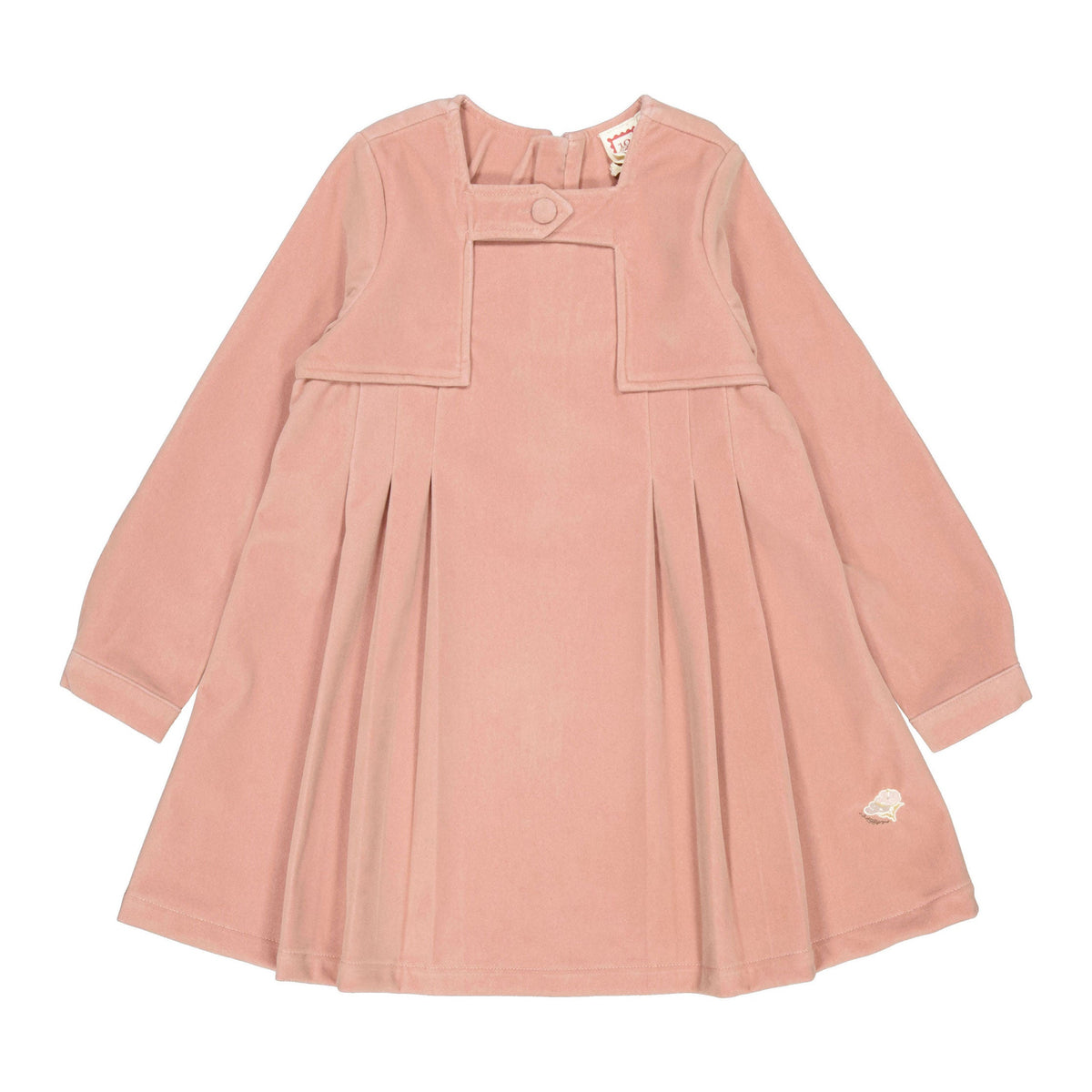 Mauve Velvet Pleated Dress