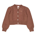 Brown Cropped Cardigan
