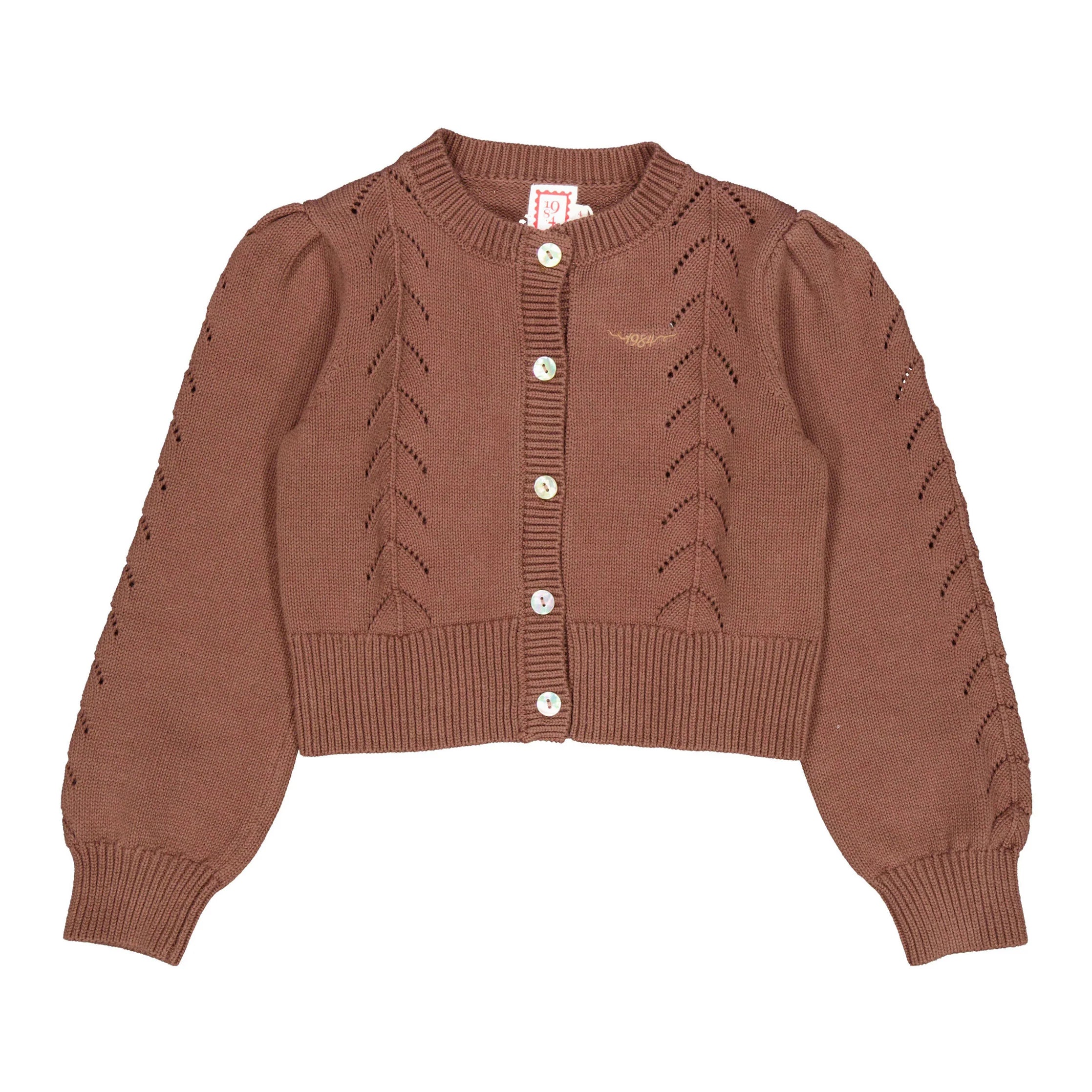 Brown Cropped Cardigan