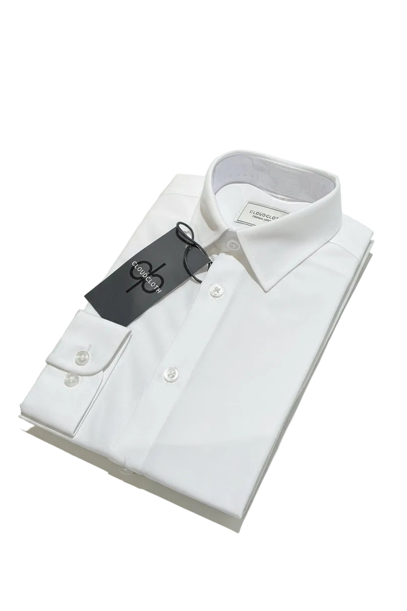 White pearl stretch shirt