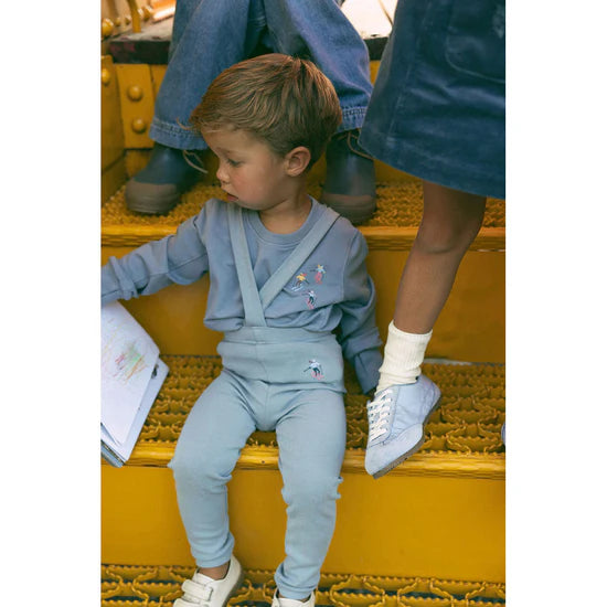 198466a blue sweatshirt with ski  embroidery