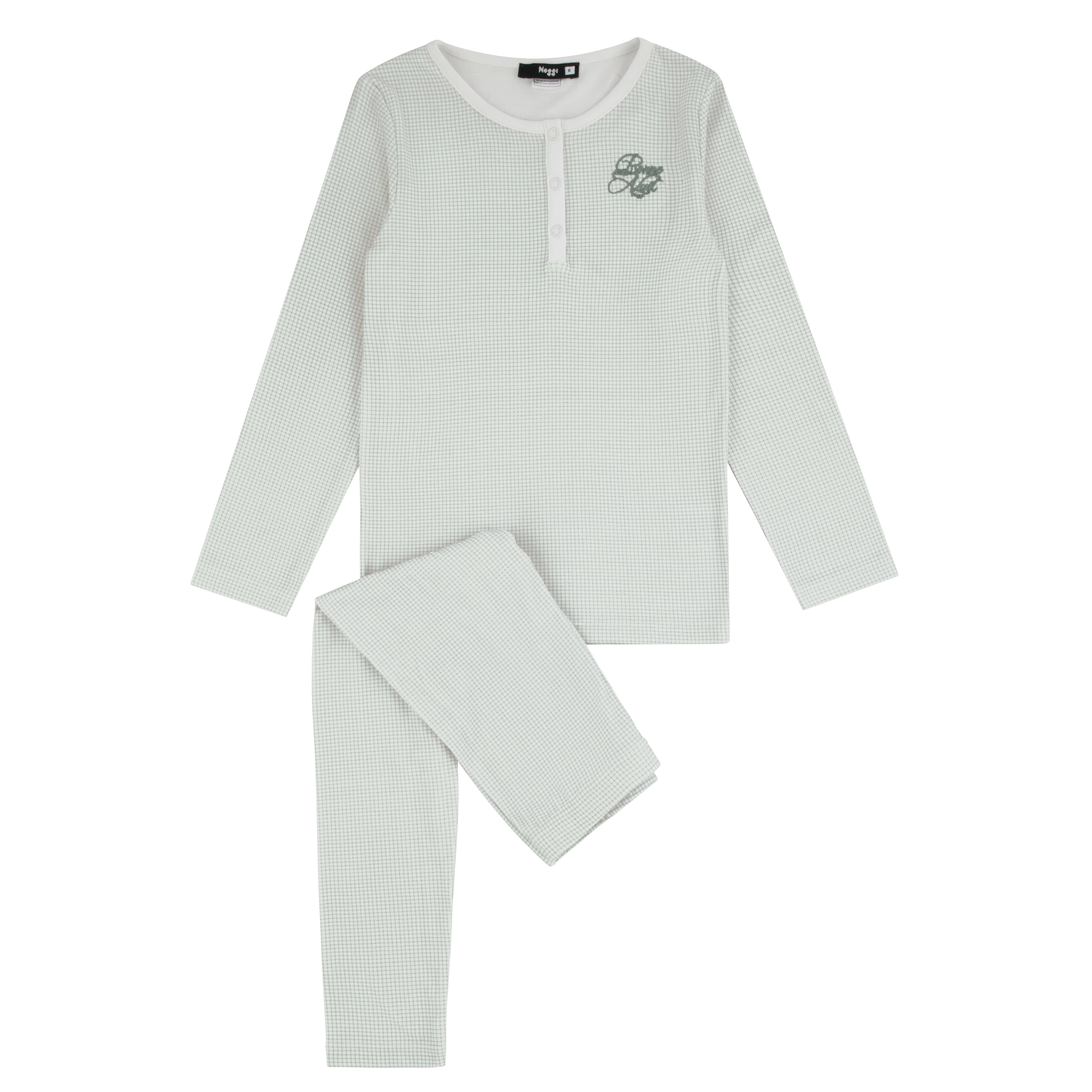 Gingham Loungewear Set Black Print