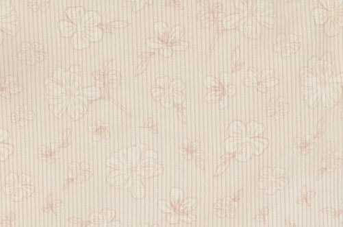 Ribbed Floral Wrap Footie - Dusty Pink Print