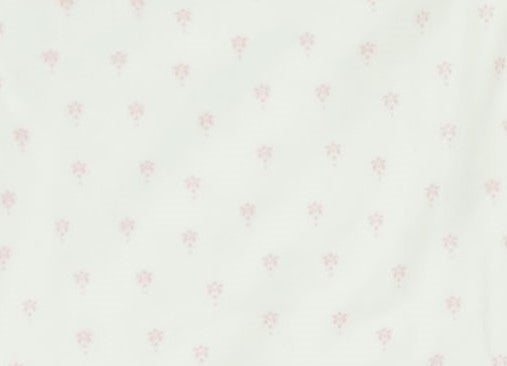Velour Printed Footie And Bonnet - White - Pink Print