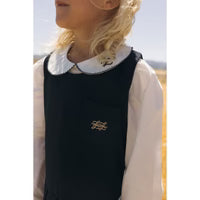 LBL38 Ladida White Blouse With "L" On Collar