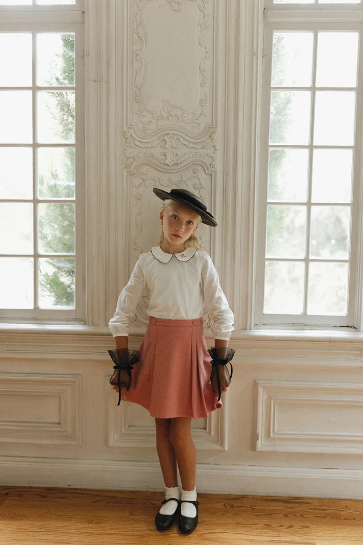 Pink Wool Pleated Skirt - L By Ladida