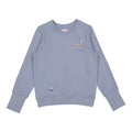 198466a blue sweatshirt with ski  embroidery