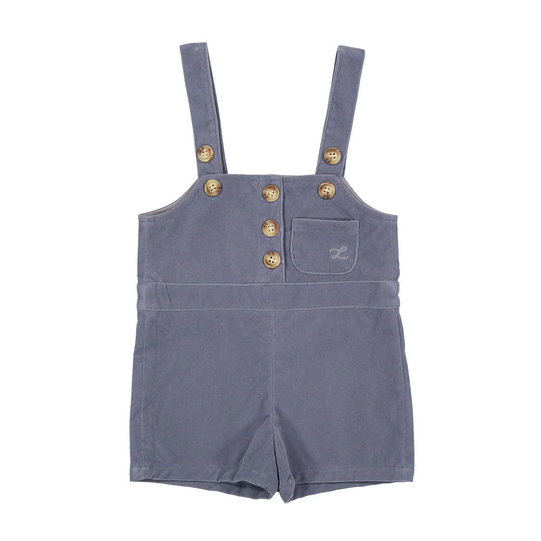 LBL29B Ladida Blue velvet overalls
