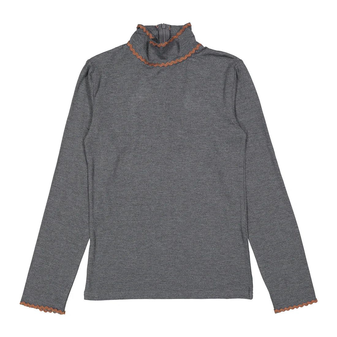 Jersey de cuello alto con ribete gris oscuro Ladida Ava y LU