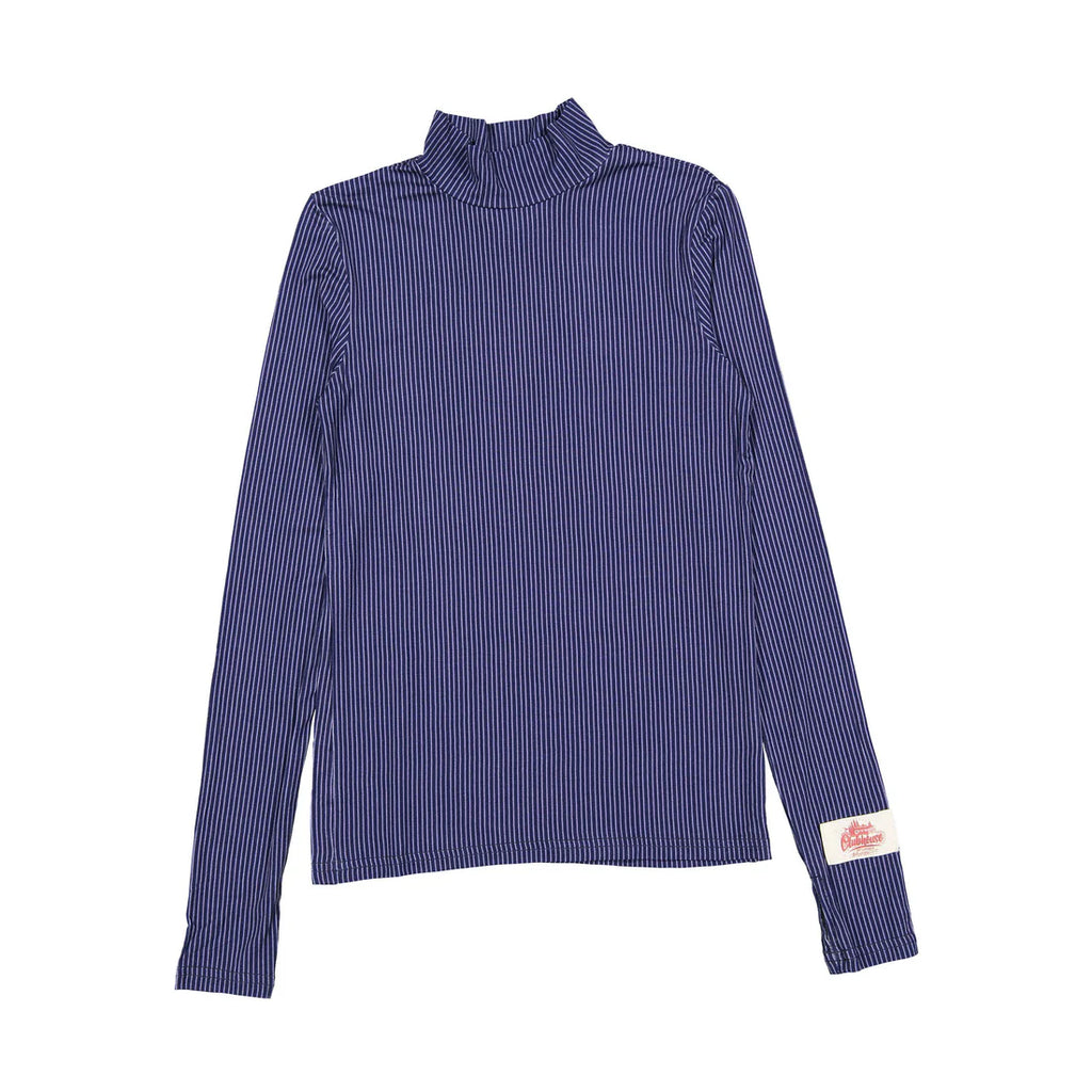 AT2513 Clubhouse Navy And White Striped Turtleneck